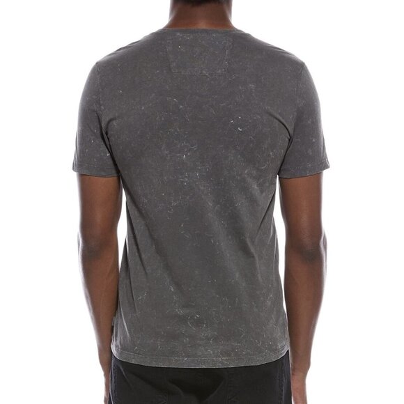 John Varvatos Men's Short Sleeve Enzo Marble Wash Crew Cotton T-Shirt Iron Grey - Picture 2 of 3